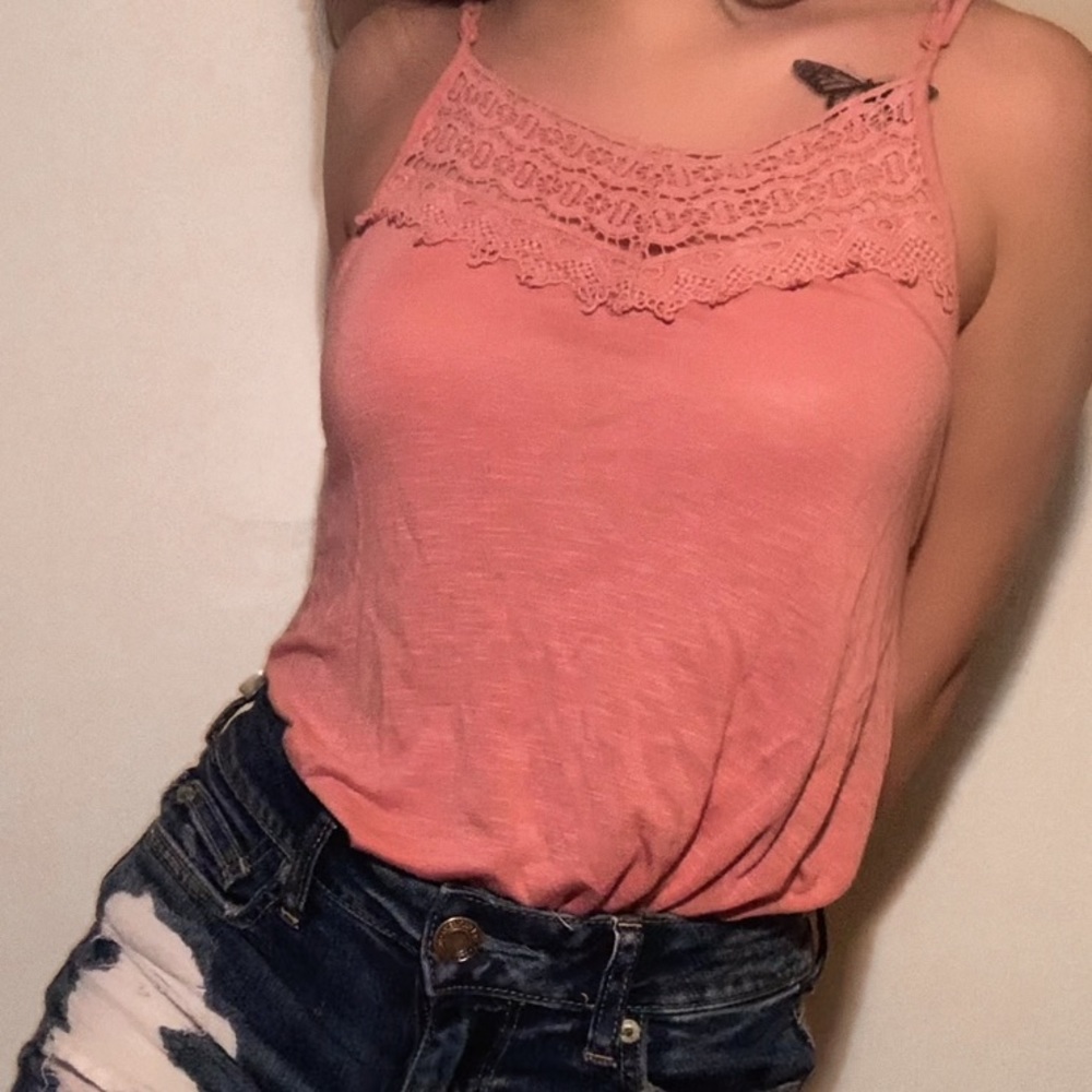 Rue21 Peach Lace TankTop - Like New